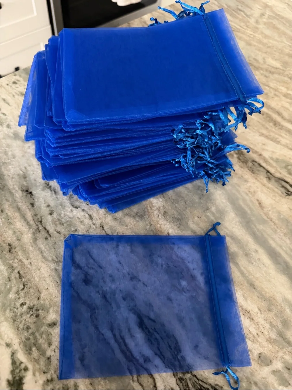 Blue Tablet Accessory Pouch - Protective Drawstring Sleeve